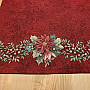 Christmas tapestry tablecloths and scarves Christmas roses and holly-red wreath