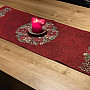 Christmas tapestry tablecloths and scarves Christmas roses and holly-red wreath