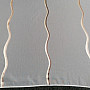 Luxury voile curtain stripes brown-gold