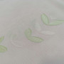 White voile curtain - green leaves 12159