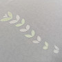White voile curtain - green leaves 12159