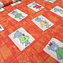 Baby cotton fabric orange - mice