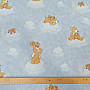 Blue teddy bear decorative fabric