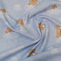 Blue teddy bear decorative fabric