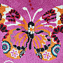 Children's carpet MONDO 114 butterflies - pink