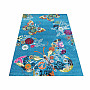 Children's carpet MONDO 114 butterflies - turquoise