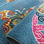 Children's carpet MONDO 114 butterflies - turquoise