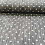 Decorative fabric Naira hearts dark gray