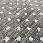 Decorative fabric Naira hearts dark gray