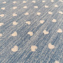 Decorative fabric Naira hearts blue