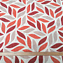 Decorative fabric Coord leaves red