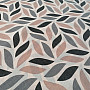 Decorative fabric Coord leaves gray