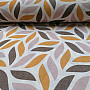 Decorative fabric Coord leaves yellow