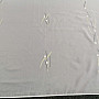 White voile curtain with green-black lines