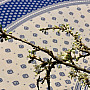 Round tablecloth - blue folklore Ø 175 cm