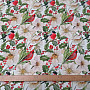 Christmas decorative fabric Holly with birds