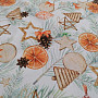 Christmas decorative fabric Dried oranges