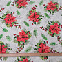 Christmas decorative fabric Christmas roses and needles