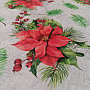 Christmas decorative fabric Christmas roses and needles