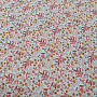 Cotton fabric Tisania flowers coral