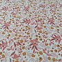 Cotton fabric Tisania flowers coral