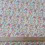 Cotton fabric Tisania flowers coral