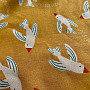 Yellow birds cotton fabric