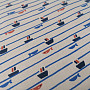 Cotton fabric Tazio boats - lines