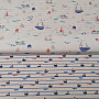 Cotton fabric Tazio boats - lines