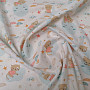 Cotton fabric Sleeping animals