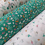 Cotton fabric BIRDS LIPO green