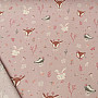 Lilac animals cotton fabric
