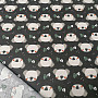 Cotton fabric Koala Kiwak black