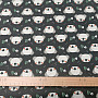 Cotton fabric Koala Kiwak black