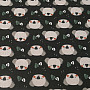 Cotton fabric Koala Kiwak black