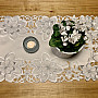 Embroidered Christmas tablecloth and scarf Silver Star