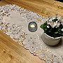 Embroidered Christmas tablecloth and scarf Silver Star