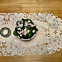 Embroidered Christmas tablecloth and scarf Silver Star