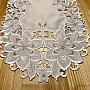Embroidered Christmas tablecloth and scarf Silver Star