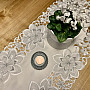 Embroidered Christmas tablecloth and scarf Silver Star