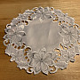 Embroidered Christmas tablecloth Silver Star