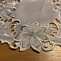 Embroidered Christmas tablecloth Silver Star