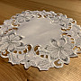 Embroidered Christmas tablecloth Silver Star