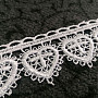 Lace 5191/01 - 3 cm white heart