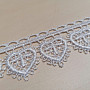 Lace 5191/01 - 3 cm white heart