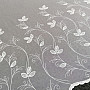 Luxury embroidered white curtain - flower 11775