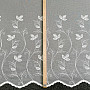 Luxury embroidered white curtain - flower 11775