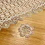 Lace tablecloth with white flowers