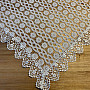 Lace tablecloth with white flowers