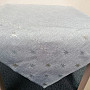 Embroidered gray-beige Christmas tablecloth with stars